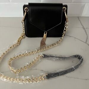 Mari Woman Black Mini Chain Crossbag